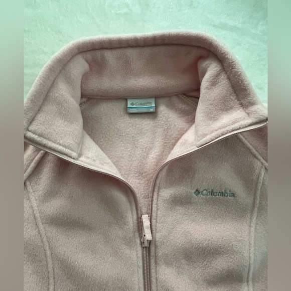 Columbia Fleece Light Pink Zip Up Jacket, Size M - Picture 9 of 14